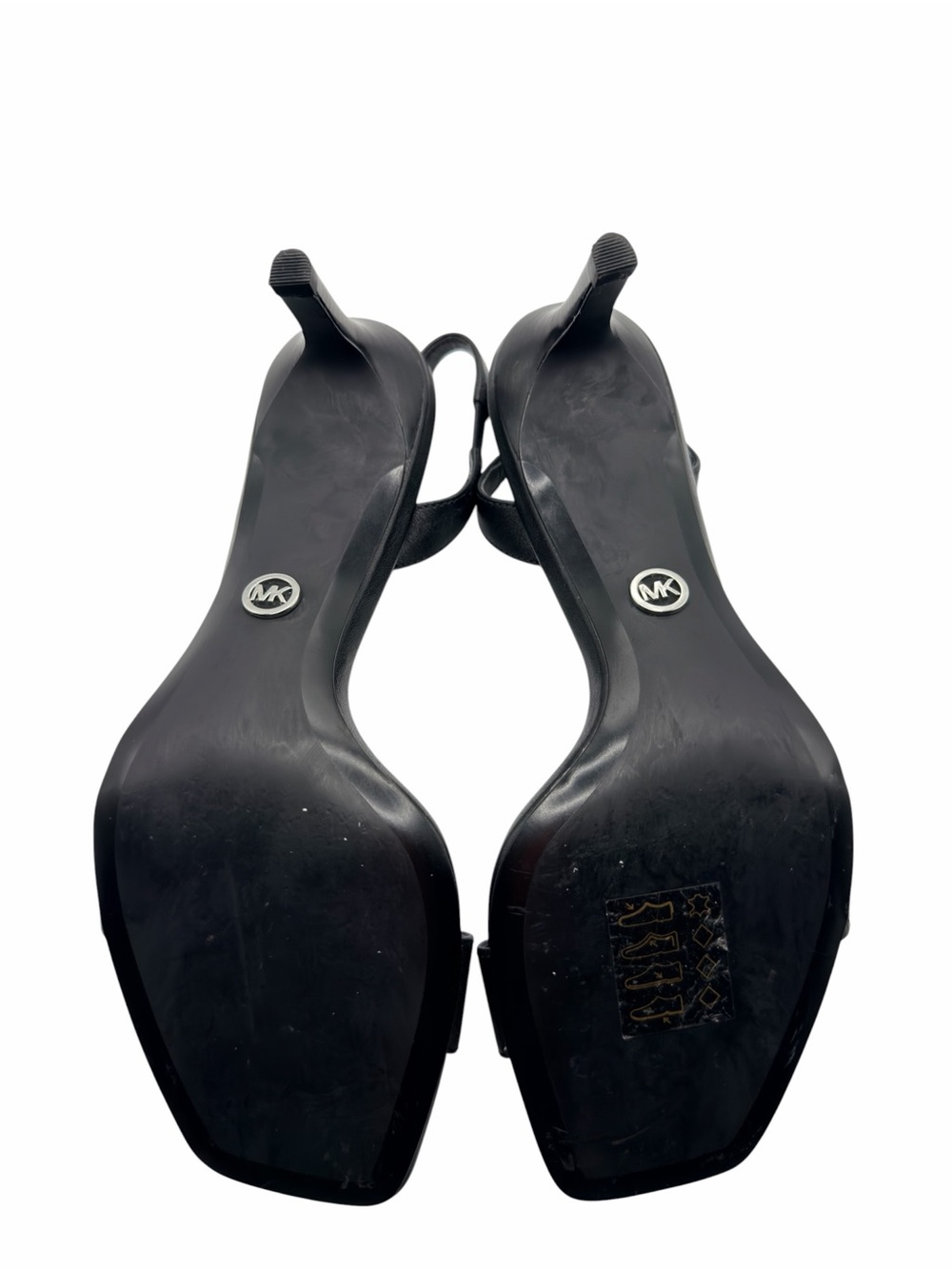 Michael Kors Black Leather Slingback Heels Size 5.5 - Picture 5 of 8
